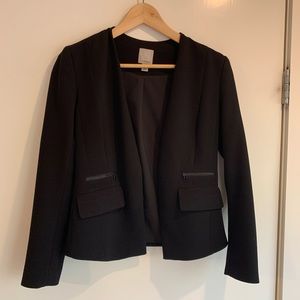 Halogen Black Collarless Blazer Size XSP